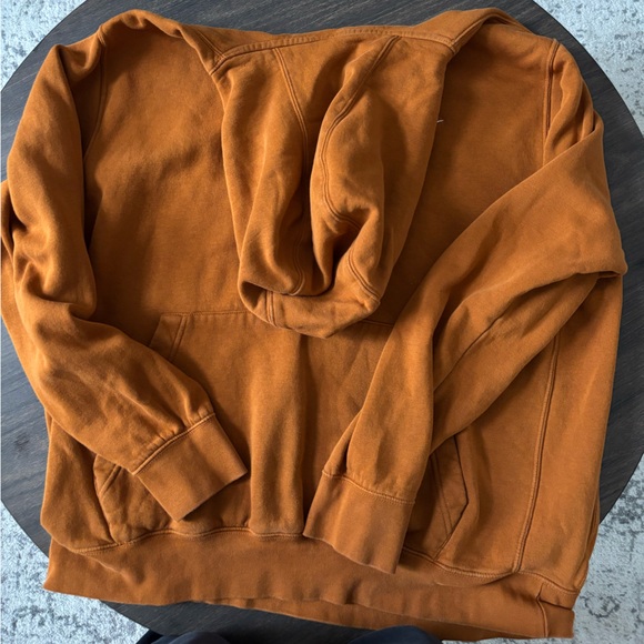 Nike Logo Burnt Orange Rust Oversized Hoodie XL - Picture 4 of 6